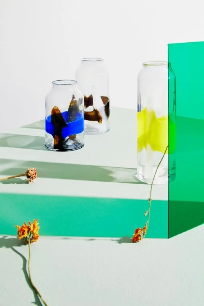 Outlet Bizzotto VASO ERIDANUS VT GIALLO BIANCO H36