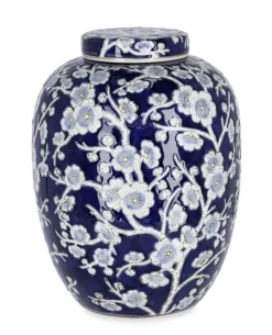 Clearance Bizzotto VASO MENG C-TAPPO BOMB BLU BIANCO H32