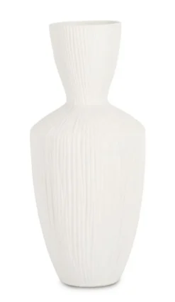 New Bizzotto VASO STRIPED BIANCO H47