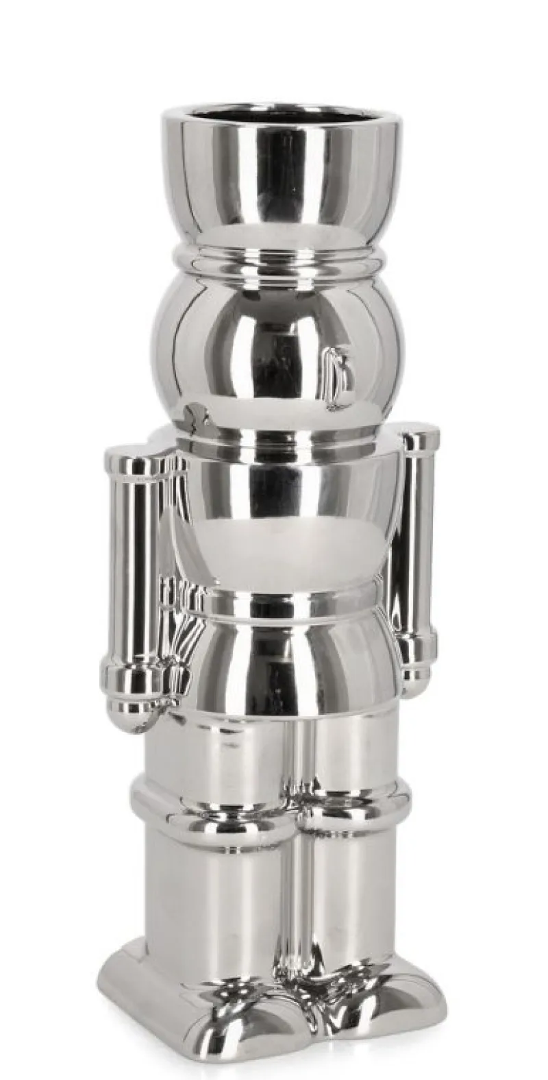 New Bizzotto VASO WALKER SOLDATINO ARGENTO H28