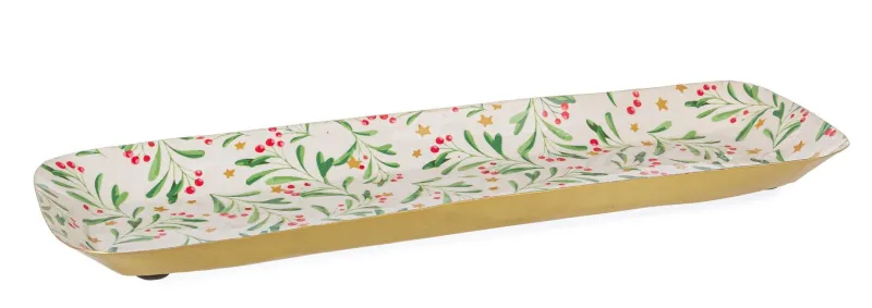 Bizzotto VASSOIO DECOR SYLVAN RETT AGRIFOGL 41X13